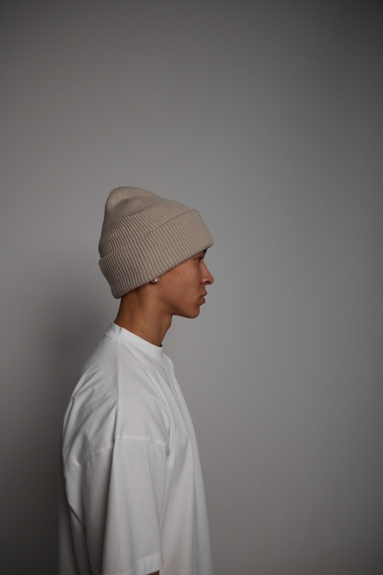 LOGO BEANIE BEIGE