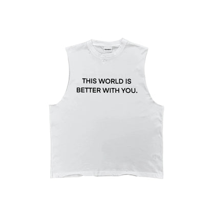 WORLD TANKTOP DISTRESSED